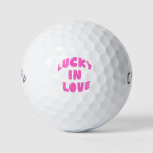 Lucky In Love Country Club Pink Wedding Favours Golf Balls