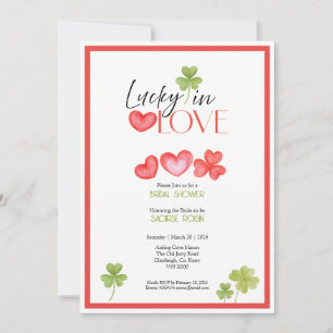 Lucky in Love Cover leaf & hearts : Bridal shower