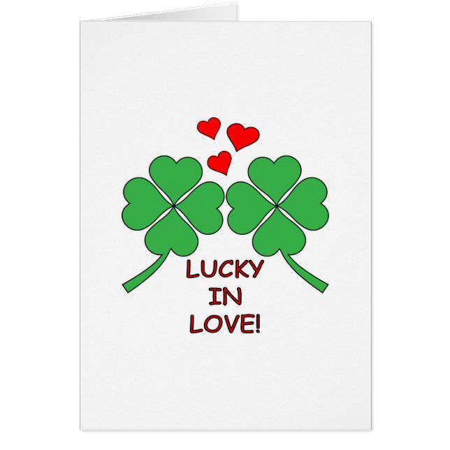 Lucky In Love Hearts Clover (Front)