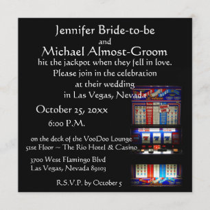 Lucky in Love Las Vegas Casino Wedding Invitation