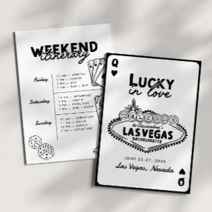 Lucky in Love Las Vegas Girls' Trip Bachelorette Invitation