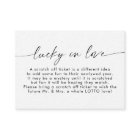 Lucky In Love, Lottery Ticket Insert Card