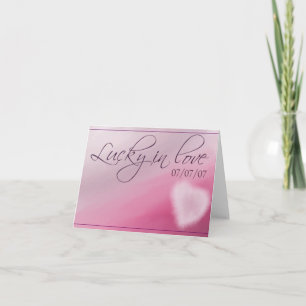 Lucky in love note cards