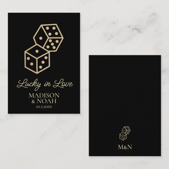 Lucky in Love Personalised Note Cards (Front/Back)