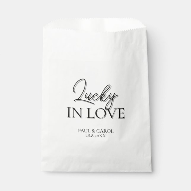 Lucky in Love Personalised Paper Bag  (Front)