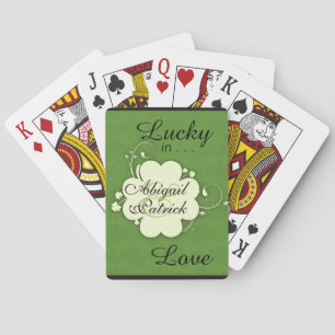 Lucky in Love Personalised Shamrock Design Cards