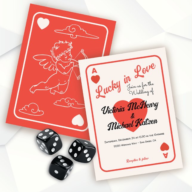 Lucky in Love Playing Card Ace Wedding (Creator Uploaded)