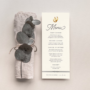 Lucky in Love Rustic Horseshoes Wedding Menu