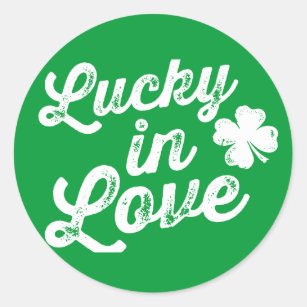 Lucky In Love St. Paddy's Day Classic Round Sticker