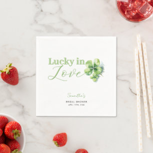 Lucky in Love St Patrick's Bridal Shower  Napkin