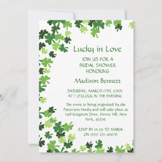 Lucky In Love St. Patrick's Day BABYShower CARD