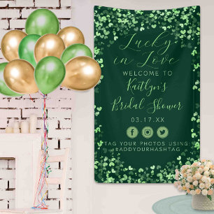 Lucky In Love St. Patrick's Day Bridal Shower Banner