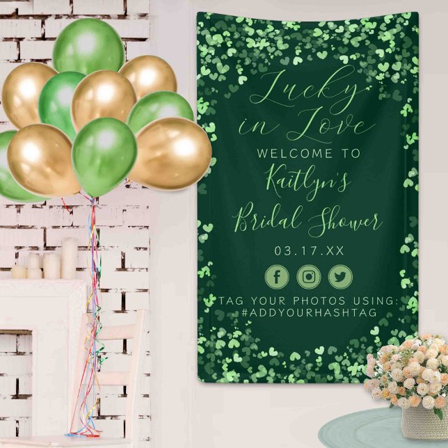 Lucky In Love St. Patrick's Day Bridal Shower Banner (Creator Uploaded)