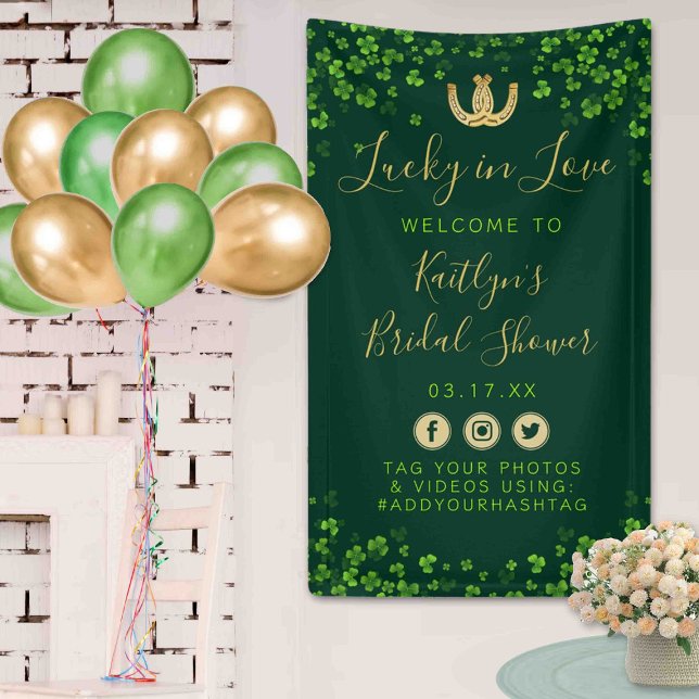 Lucky In Love St. Patrick's Day Bridal Shower Banner (Creator Uploaded)