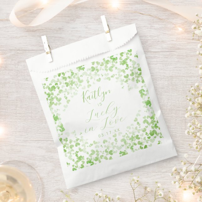 Lucky In Love St. Patrick's Day Bridal Shower Favour Bag (Clipped)