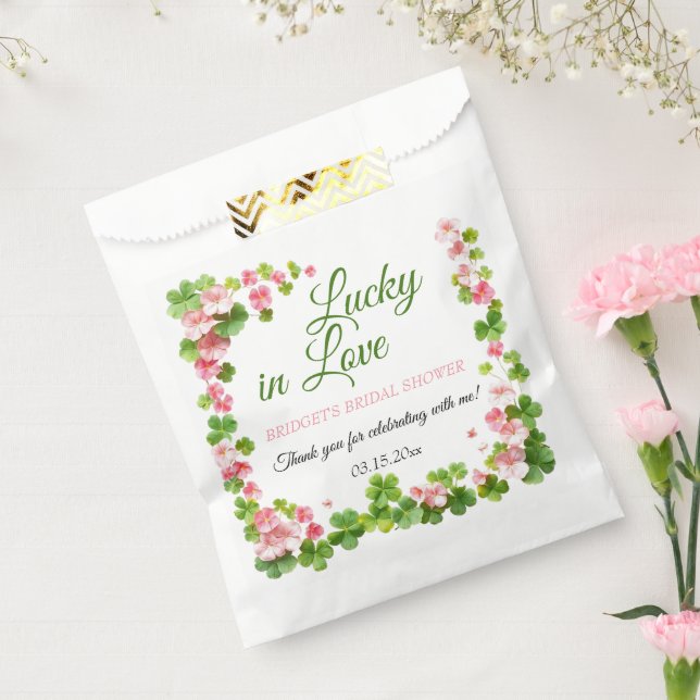 Lucky in Love St. Patrick's Day Bridal Shower  Favour Bag (Sealed)