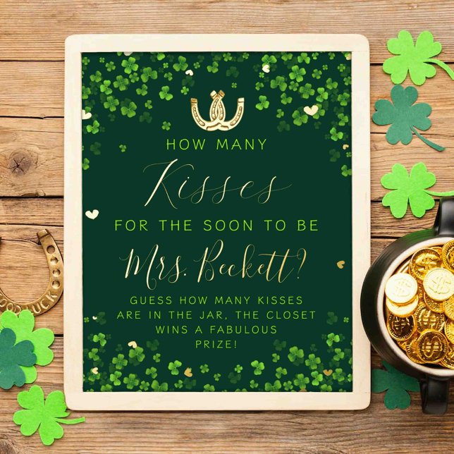 Lucky In Love St. Patrick's Day Bridal Shower Game Foil Prints (Creator Uploaded)