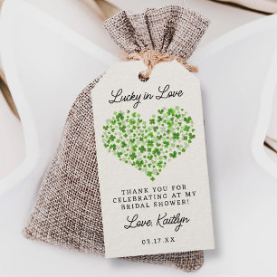 Lucky In Love St. Patrick's Day Bridal Shower Gift Tags