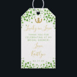 Lucky In Love St. Patrick's Day Bridal Shower Gift Tags<br><div class="desc">Celebrate in style with these sweet, modern and very trendy "Lucky in Love" bridal shower gift tags. The design features green watercolor clover leaf shamrocks with an interlocking set of lucky horseshoes and matching easy to personalise wording which is perfect for a St. Patrick's day or Irish themed wedding celebration....</div>