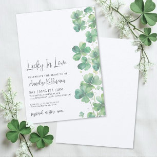 Lucky In Love St. Patrick's Day Bridal Shower Invitation