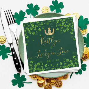 Lucky In Love St. Patrick's Day Bridal Shower Napkin