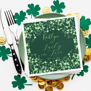 Lucky In Love St. Patrick's Day Bridal Shower Napkin
