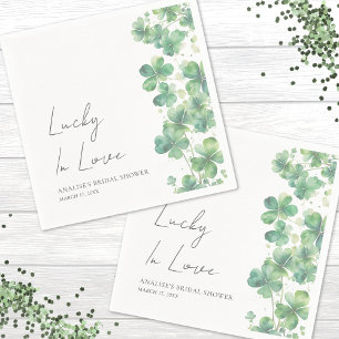 Lucky In Love St. Patrick's Day Bridal Shower Napkin