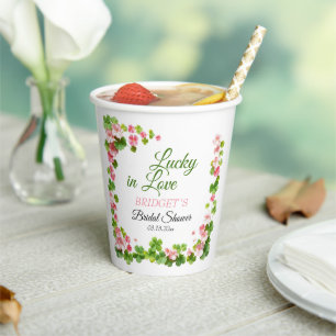 Lucky in Love St. Patrick's Day Bridal Shower  Paper Cups