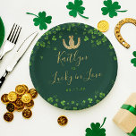 Lucky In Love St. Patrick's Day Bridal Shower Paper Plate<br><div class="desc">Celebrate in style with these modern and very trendy bridal shower or birthday party paper plates. This design is easy to personalise with your special event wording and your guests will be thrilled when they see these fabulous plates. Matching items can be found in the collection.</div>