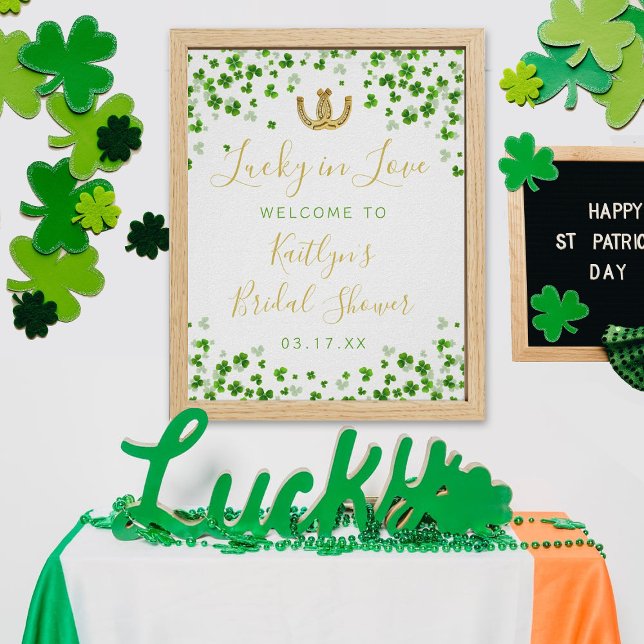 Lucky In Love St. Patrick's Day Bridal Shower Poster (Creator Uploaded)
