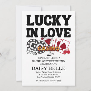 Lucky In Love Vegas Bachelorette Invitation