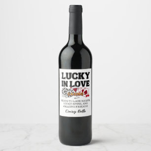 Lucky In Love Vegas Bachelorette Wine Label