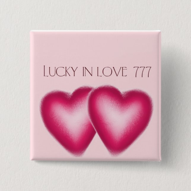 Lucky in Love wedding buttons (Front)