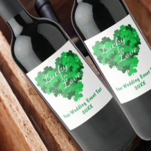 Lucky In Love Wedding Event Wine Label