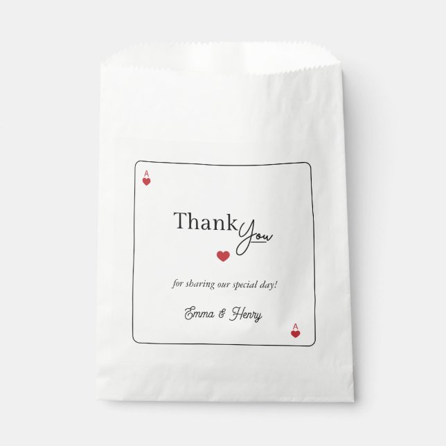 Lucky in Love Wedding  Favour Bag (Front)