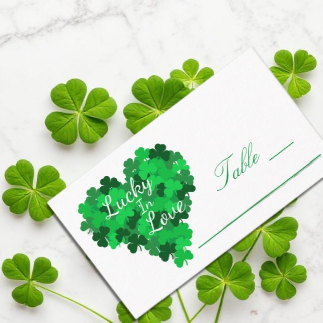 Lucky In Love Wedding Place Card (Creator Uploaded)