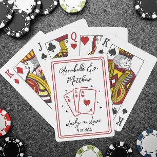 Lucky In Love Wedding Playing Cards