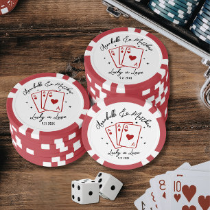 Lucky In Love Wedding Poker Chips