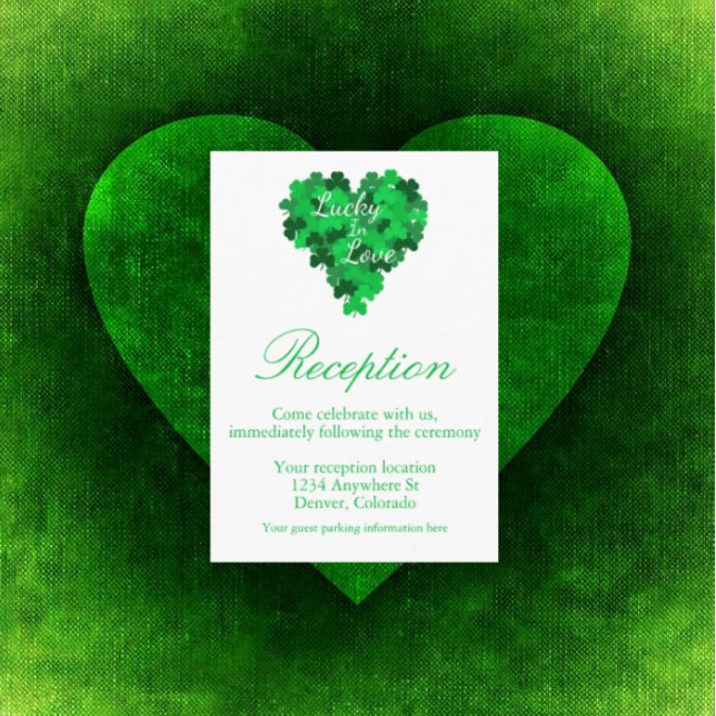 Lucky In Love Wedding Reception Enclosure Card (Creator Uploaded)