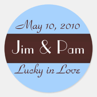 "Lucky in Love" Wedding Sticker