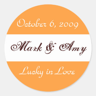"Lucky in Love" Wedding Sticker