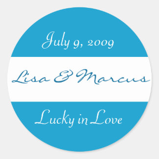 "Lucky in Love" Wedding Sticker