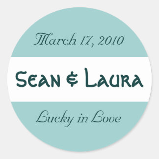 "Lucky in Love" Wedding Sticker