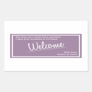 Lucky In Love -  Welcome Bag Sticker - Lilac