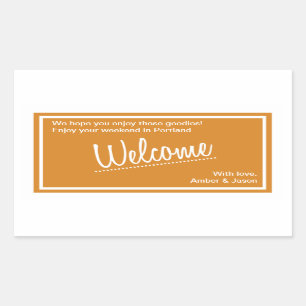 Lucky In Love - Welcome Bag Sticker - Tangerine