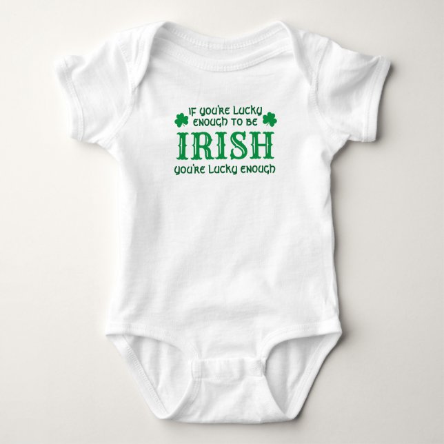 Lucky Irish Baby | St Patricks Day T-Shirt Baby Bodysuit (Front)