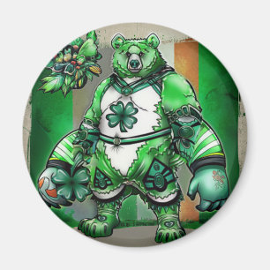 Lucky Irish Bear Magnet Fun St Patrick Gift