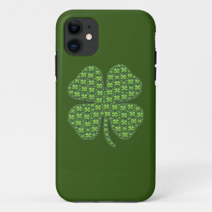 Lucky Irish Clover Dark Green iPhone 11 Case