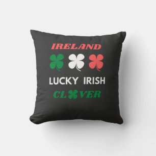 Lucky irish clover ireland st.patrick's day cushion