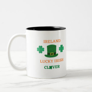 Lucky Irish clover Ireland T-Shirt Two-Tone Coffee Mug
